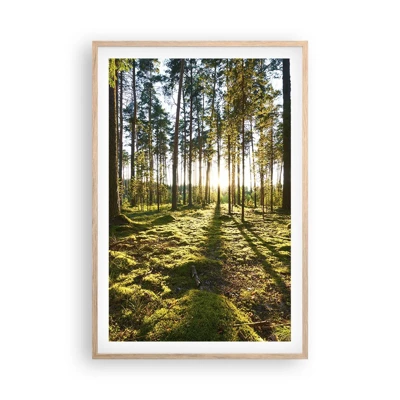 Een poster in een licht eiken lijst - … Achter de zeven bossen - 61x91 cm