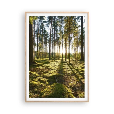 Een poster in een licht eiken lijst - … Achter de zeven bossen - 70x100 cm