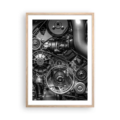 Een poster in een licht eiken lijst - De poëzie van mechanica - 50x70 cm