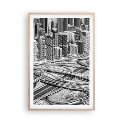 Een poster in een licht eiken lijst - Dubai - de onmogelijke stad - 61x91 cm