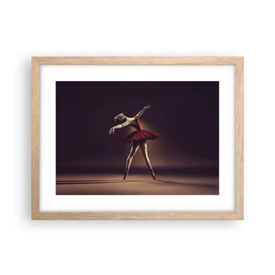 Een poster in een licht eiken lijst - Een prima ballerina - 40x30 cm