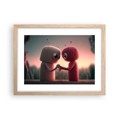 Een poster in een licht eiken lijst - Iedereen mag liefhebben - 40x30 cm