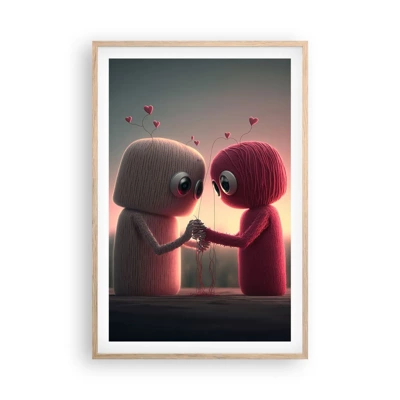 Een poster in een licht eiken lijst - Iedereen mag liefhebben - 61x91 cm