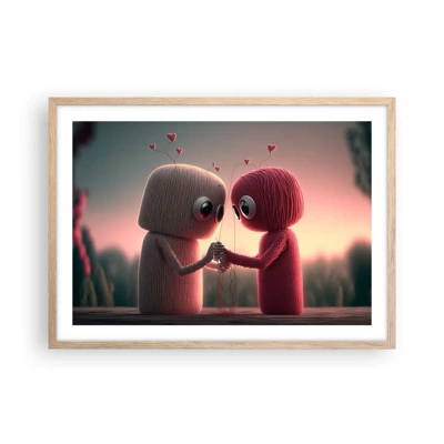 Een poster in een licht eiken lijst - Iedereen mag liefhebben - 70x50 cm