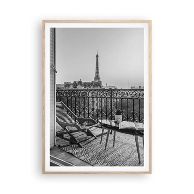 Een poster in een licht eiken lijst - Parijs' namiddag - 70x100 cm
