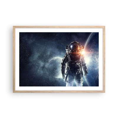 Een poster in een licht eiken lijst - Ruimte avontuur - 70x50 cm