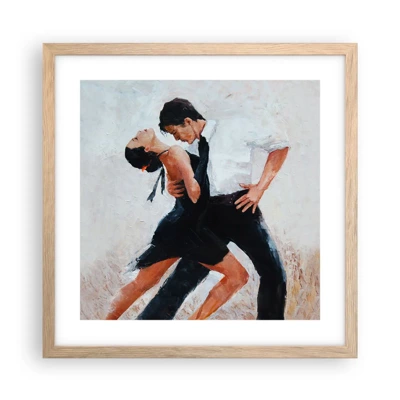 Een poster in een licht eiken lijst - Tango van mijn dromen - 40x40 cm