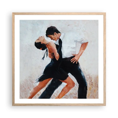 Een poster in een licht eiken lijst - Tango van mijn dromen - 60x60 cm