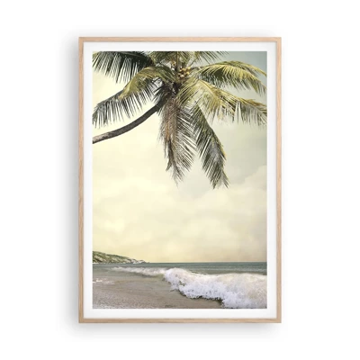 Een poster in een licht eiken lijst - Tropische droom - 70x100 cm