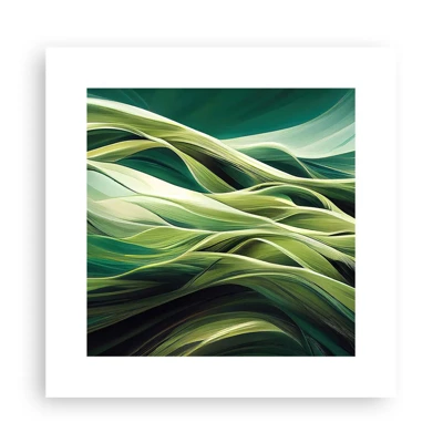 Poster - Abstract groen spel - 30x30 cm