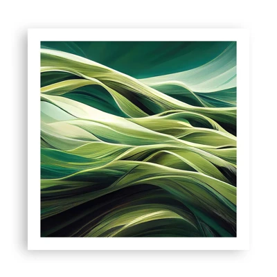 Poster - Abstract groen spel - 60x60 cm