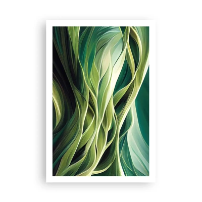 Poster - Abstract groen spel - 61x91 cm