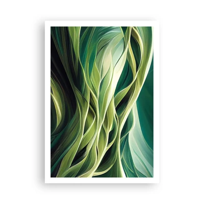 Poster - Abstract groen spel - 70x100 cm