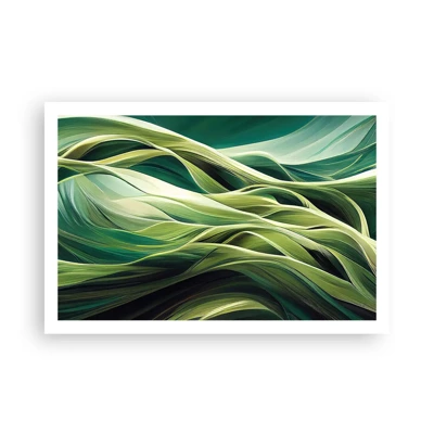 Poster - Abstract groen spel - 91x61 cm