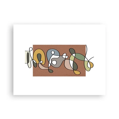 Poster - Abstractie die het glimlachen waard is - 40x30 cm