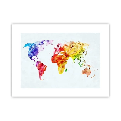 Poster - Alle kleuren van de wereld - 40x30 cm