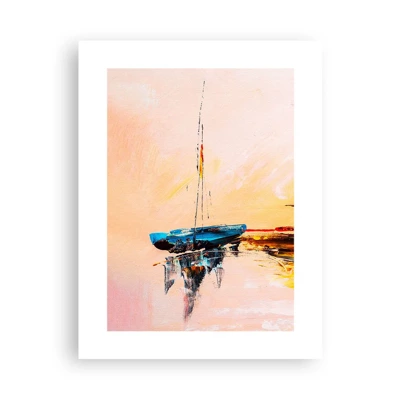 Poster - Avond in de jachthaven - 30x40 cm