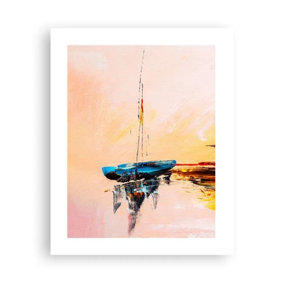 Poster - Avond in de jachthaven - 40x50 cm