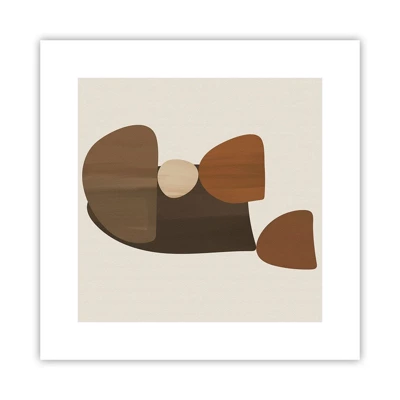 Poster - Compositie in brons - 30x30 cm