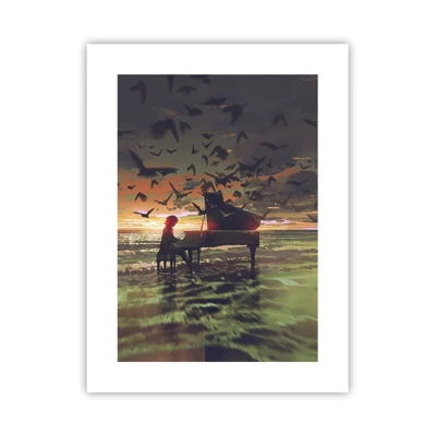 Poster - Concert voor piano en golven - 30x40 cm