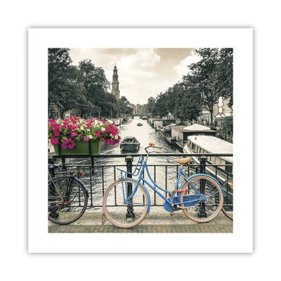 Poster - De kleuren van de Amsterdamse straat - 40x40 cm