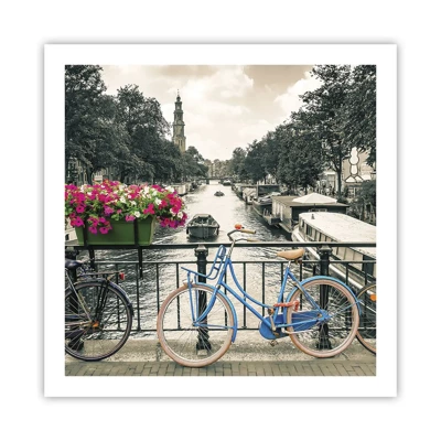 Poster - De kleuren van de Amsterdamse straat - 60x60 cm