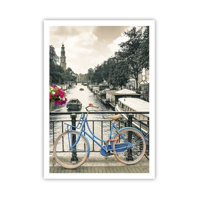 Poster - De kleuren van de Amsterdamse straat - 70x100 cm