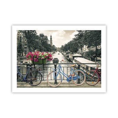 Poster - De kleuren van de Amsterdamse straat - 70x50 cm