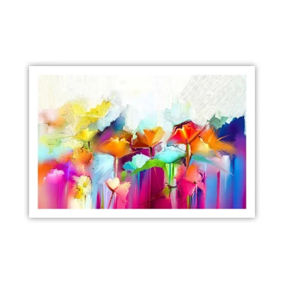 Poster - De regenboog is tot bloei gekomen - 91x61 cm