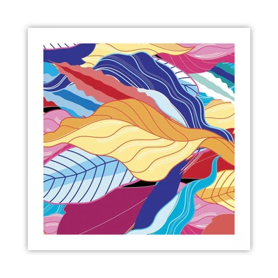 Poster - Een kleurrijke puinhoop - 50x50 cm