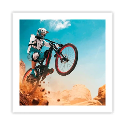 Poster - Fiets waanzin demon - 50x50 cm