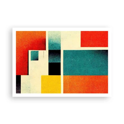 Poster - Geometrische abstractie – goede energie - 100x70 cm