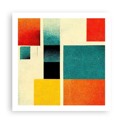 Poster - Geometrische abstractie – goede energie - 60x60 cm