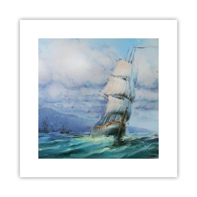 Poster - Goede wind - 30x30 cm