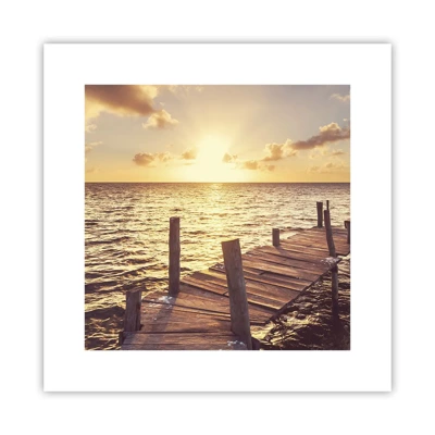 Poster - Het gouden land van zachtheid - 30x30 cm