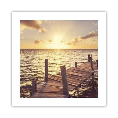 Poster - Het gouden land van zachtheid - 40x40 cm