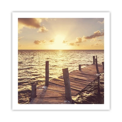 Poster - Het gouden land van zachtheid - 60x60 cm