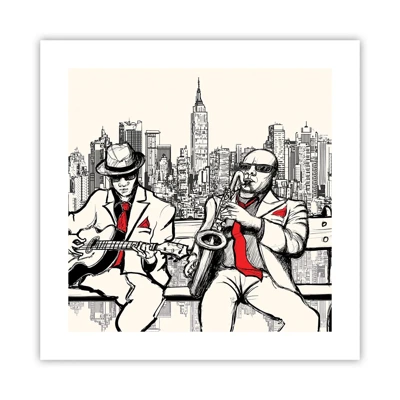 Poster - Improvisatie van New York - 40x40 cm