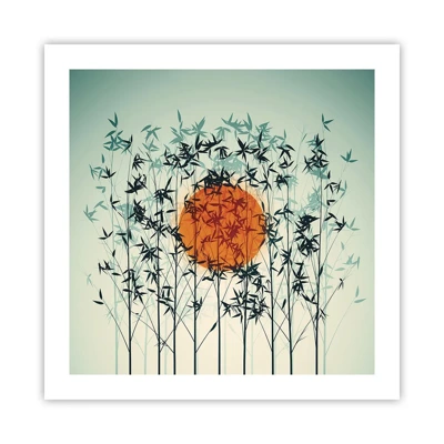 Poster - Japanse zon - 50x50 cm