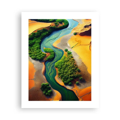 Poster - Levengevende rivier - 40x50 cm