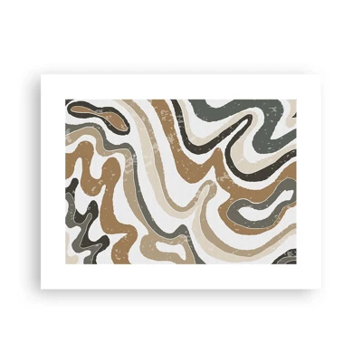 Poster - Meanders van aardekleuren - 40x30 cm