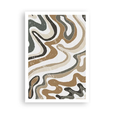 Poster - Meanders van aardekleuren - 70x100 cm