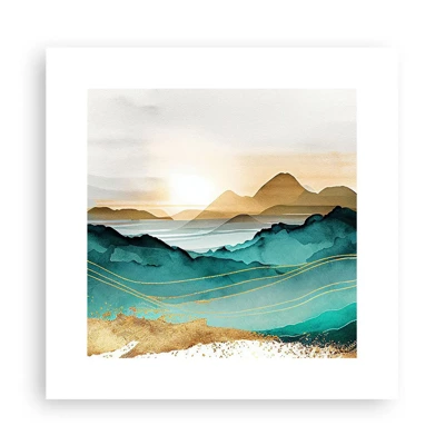 Poster - Op de rand van abstractie – landschap - 30x30 cm