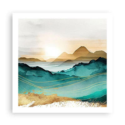 Poster - Op de rand van abstractie – landschap - 60x60 cm