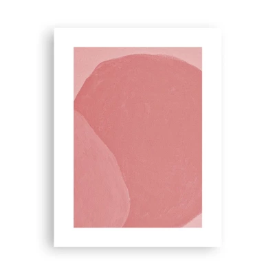 Poster - Organische compositie in roze - 30x40 cm