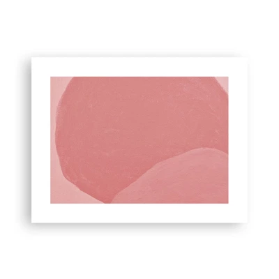 Poster - Organische compositie in roze - 40x30 cm