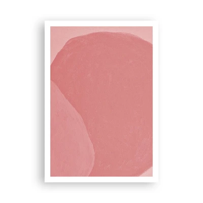 Poster - Organische compositie in roze - 70x100 cm