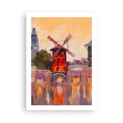 Poster - Parijse iconen – Moulin Rouge - 50x70 cm