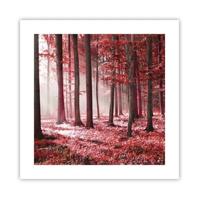 Poster - Rood is net zo mooi - 40x40 cm