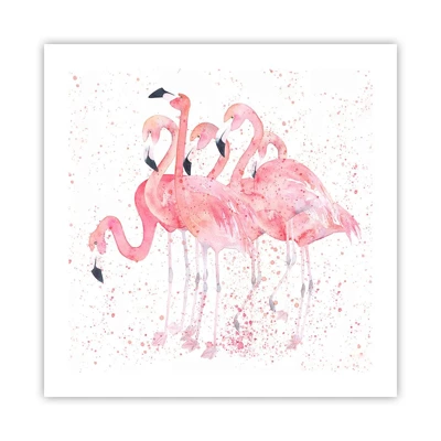 Poster - Roze ensemble - 50x50 cm